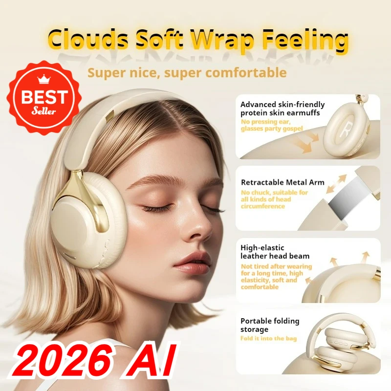 High Quality ANC Sports Earbuds 100H Play Wireless Bluetooth Headphones AI Translation Gaming Surround Sound Durable