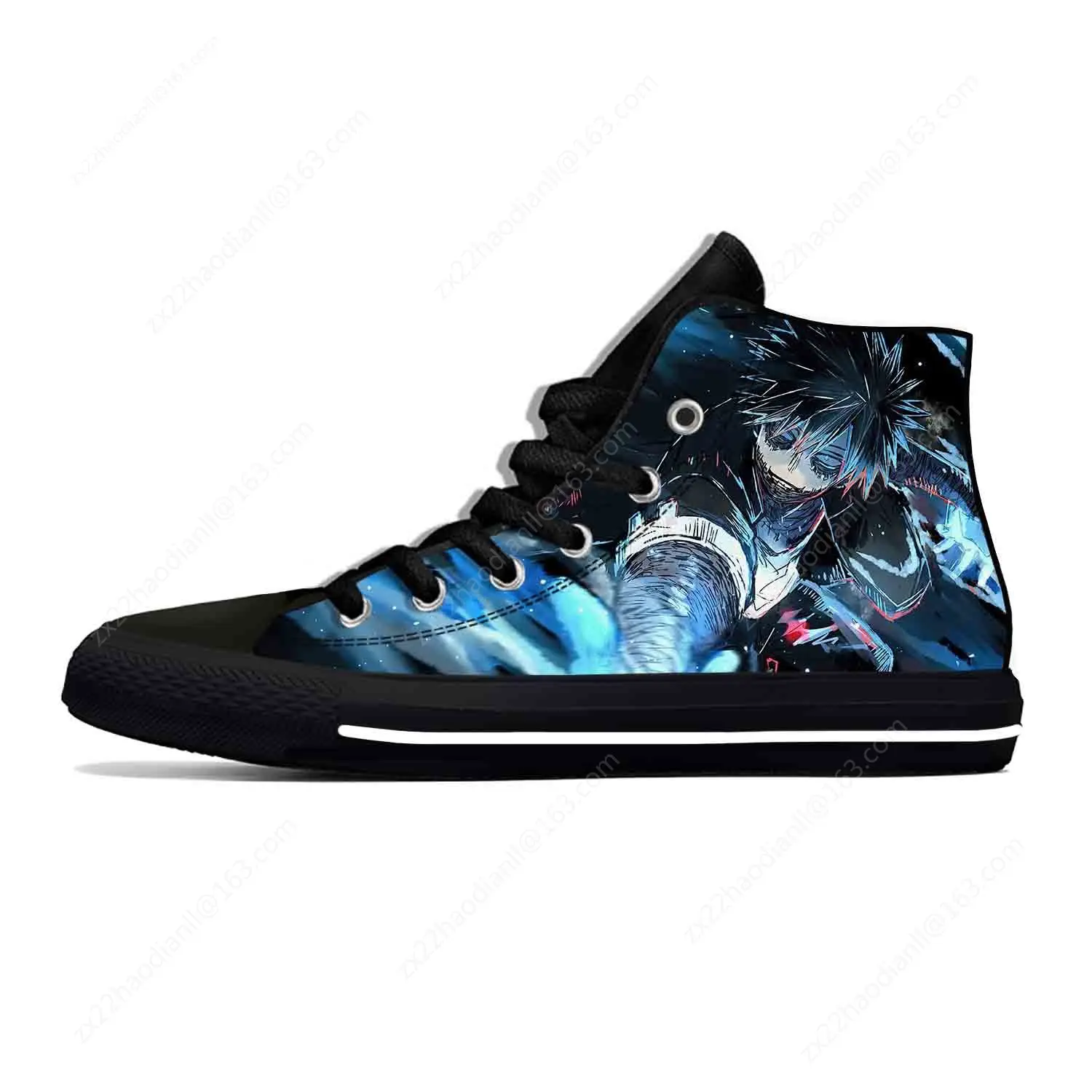 Japanese Anime Cartoon My Hero Academia Dabi Cool Casual Cloth Shoes High Top Lightweight Breathable 3D Print Men Women Sneakers 2