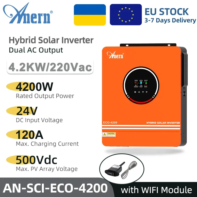 1.6kw 3kw 3.6kw 6.2kw الهجين العاكس للطاقة الشمسية 12V 24V 48V الهجين العاكس ماكس الكهروضوئية 500V المدمج في MPPT 120A 80A شاحن