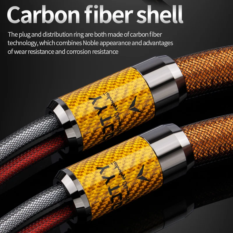 Audio cable audio speaker cable HIFI Silver-plated Speaker Cable HI-FI High-end Amplifier Loudspeaker Cables Banana Plug Wire Line 7N OCC Speaker Cable