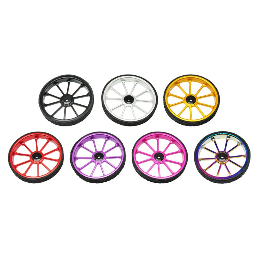 Bicicletta Pieghevole 100Mm Allargamento Hollow Easy Wheel Cuscinetto In Lega Di Alluminio Per Brompton Birdy Bike Ispessimento Ruota Di Spinta Allarg