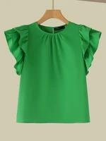 ZANZEA Women Summer Blouse Korean Fashion Ruffle Sleeveless Tank Tops 2024 Summer Casual Pleated Tunic Chic Loose Ruffle Blusas - Image 5