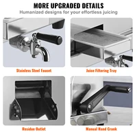 SucceBuy – presse-agrumes Commercial pour canne à sucre, 110lb/H, haute sortie, avec 3 rouleaux en acier inoxydable, grande entrée de 2.4 pouces 6