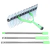 Thatch Rake 3 Sections Stainless Steel Garden Dethatcher Lawn Rake for Clearing Dead Grass 1