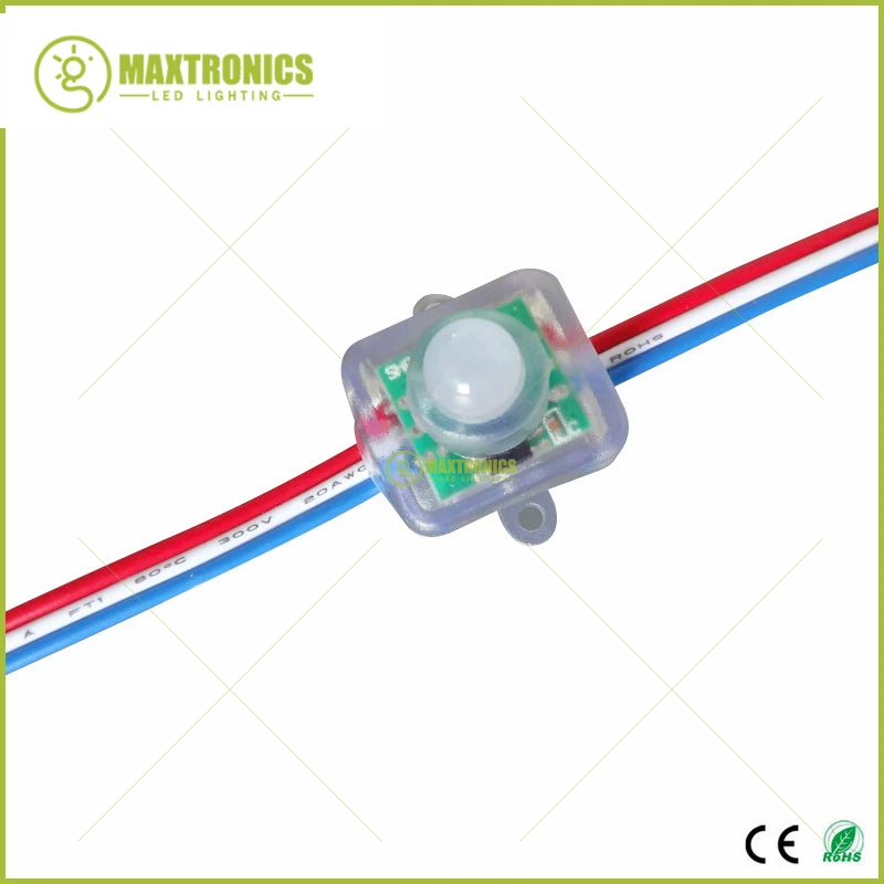 50pcs DC5V WS2811 IC 12mm Sring Digital RGB LED Pixel String IP68 Square Full Color Led String Lights For Billboard Decorations