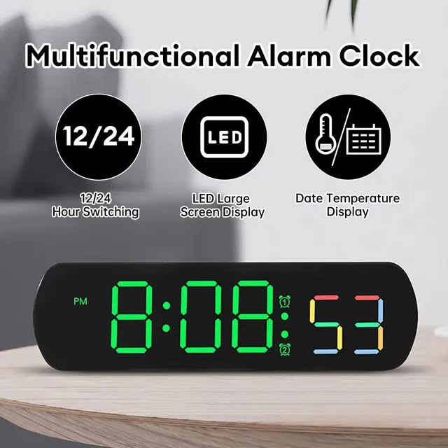 Reloj electrónico creativo multifuncional LED reloj despertador