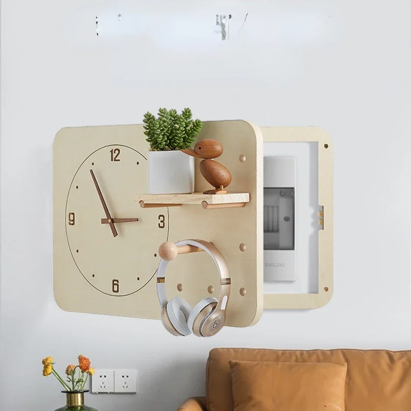 

Настенный декор Meter Box-дистрибьютор в скандинавском стиле для гостиной, декоративные картины, креативные настенные часы с блокировкой, стильный декор