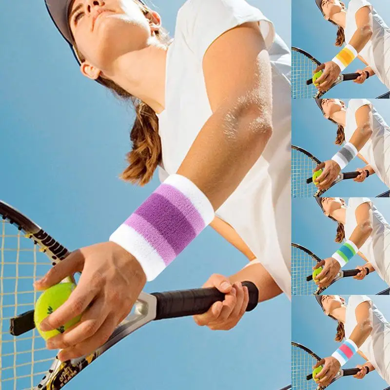 

Повязки на запястье для пота Толстые Пот браслеты спортивные для бега езды на велосипеде йоги баскетбола эластичные влагоотводящие