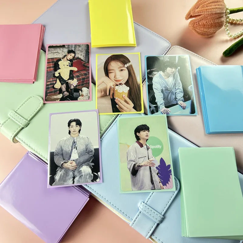 50pcs Korea Photo Card Sleeves 61x91mm Clear Acid Free CPP Card Cover 3 Inch Photocard Holographic Protector Film Album Binder