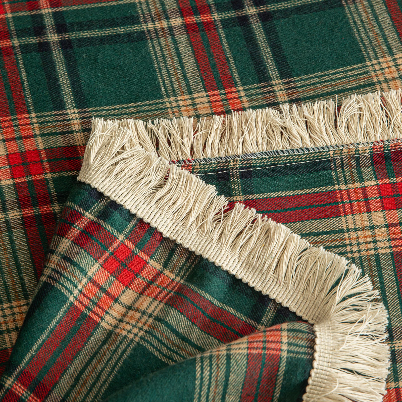 Christmas Plaid Couch Cover with Tassel Washable Sofa Covers Couch Furniture Protector Seat Slipcover Sofa Towel for Living Room 5