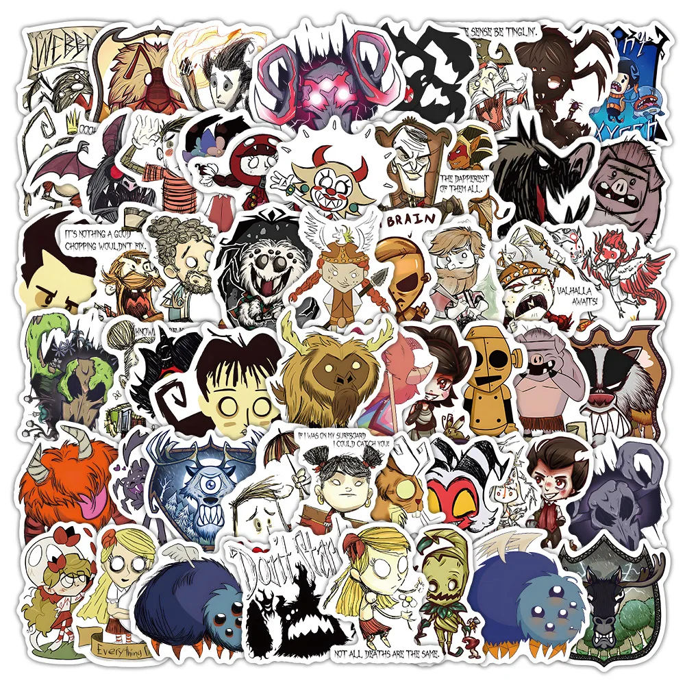 Decorative Stickers 10/30/50PCS Fuuny Don't Starve Single Player Survival Game Sticker Scrapbook Luggage Laptop Guitar Bike Decals