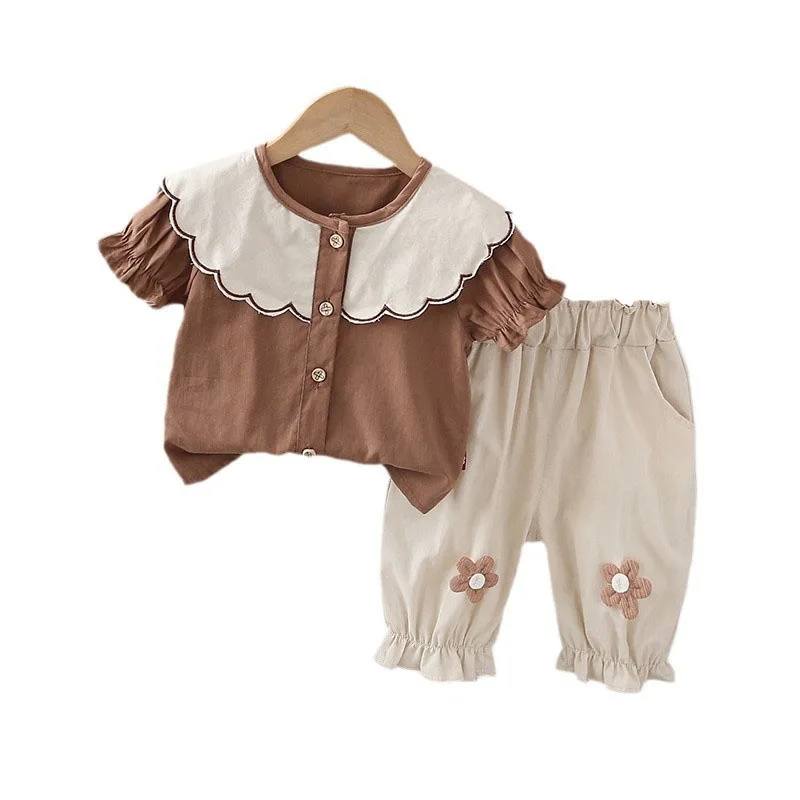 Cute Girls Summer Clothes Set Thin Style