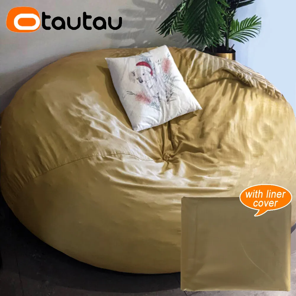 OTAUTAU 4ft King Size Fluffy Warm Cashmere Bean Bag Sofa Pouf with Shredded  Foam Filler Insert Giant Beanbag Puff Sac DD007 - AliExpress