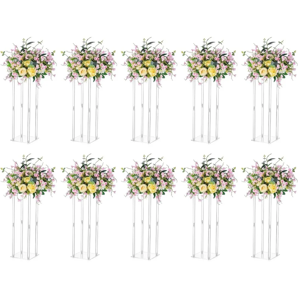 

Flower holder wedding center piece acrylic vase -10 pieces of 23.6-inch high vase flower holder,used for decorating party tables