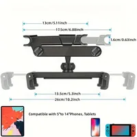 Universal Car Headrest Tablet Mount for IPads, and Cell Phones - Hands-Free Entertainment for Backseat Passengers - Image 2