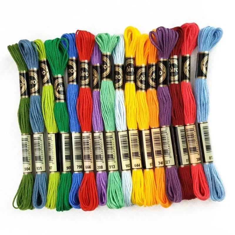 12 pieces of 8 meters polyester embroidery thread cross stitch diy handmade accessories DMC color embroidery thread