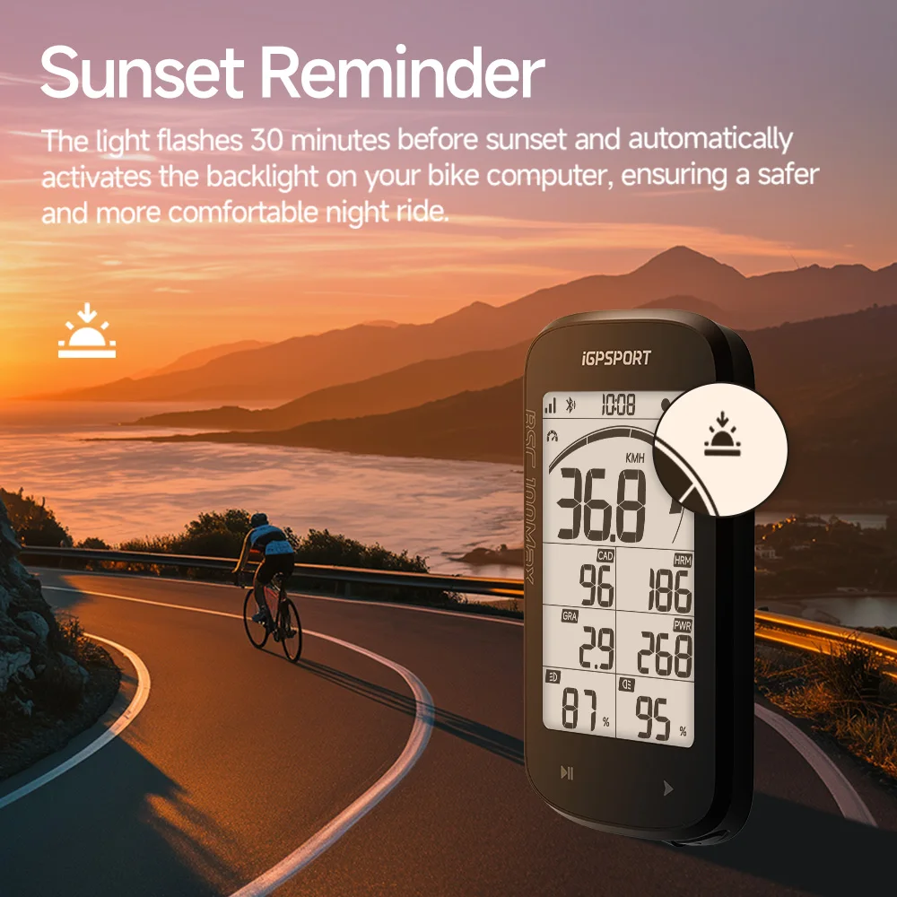 Compteur Vélo GPS IGPSPORT BSC100MAX - Écran 3", Autonomie 40h, étanche IPX7, Connecté Bluetooth 5.0