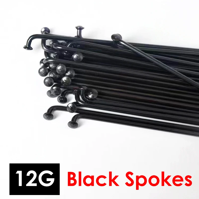 Kit Raggi 14G 225mm Kit Raggi Per Ruota Bici | 36 Raggi + Nippli In Acciaio Zincato | 14G, Lunghezza 225mm | Per MTB, City Bike Raggi Bici Colorati