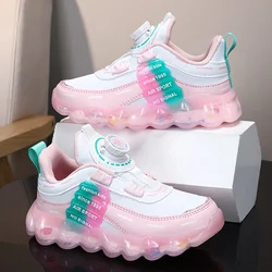 Youth Anti-Skid Leather Sneakers - Casual & Sporty Footwear - 36 (Pink)