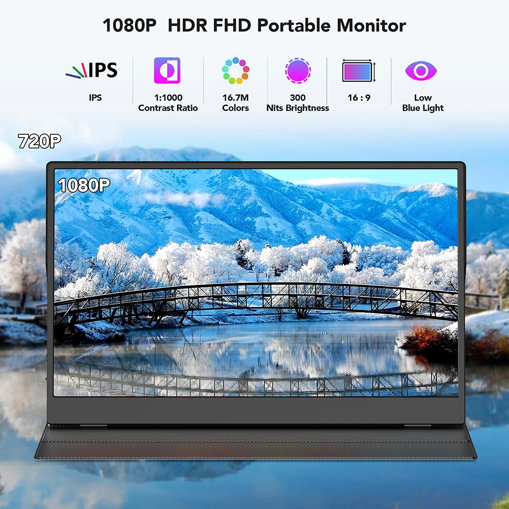 Miktver ƮϿ  , HDR IPS ̹ ÷, Ŀ , CŸ, HDMI ޴ ܺ ȭ, MK156C, 15.6 ġ, 1080P