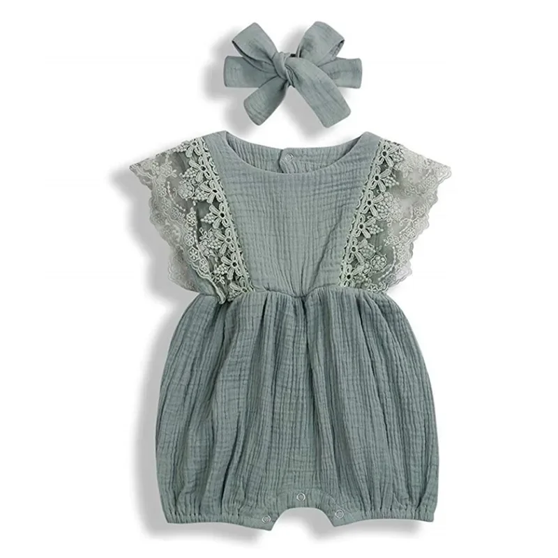 Three-Point Clothes for One-Hundred-Day Baby Girls Cotton Yarn A- Class Photography Outfits Princess Style Summer Clothing