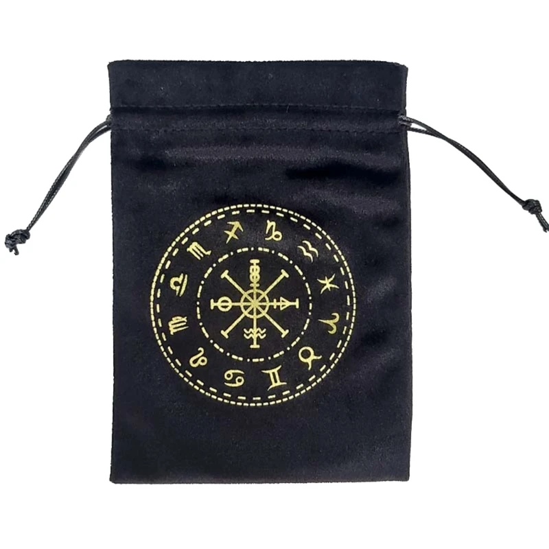 

Flannel Drawstring Bag Board Game Divination Cards Tarot Storage Dropship