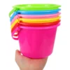 6 Pcs Children's Beach Bucket Water Playthings Toys Outdoor Sand Dig Buckets Playing Portable Small Supply 5