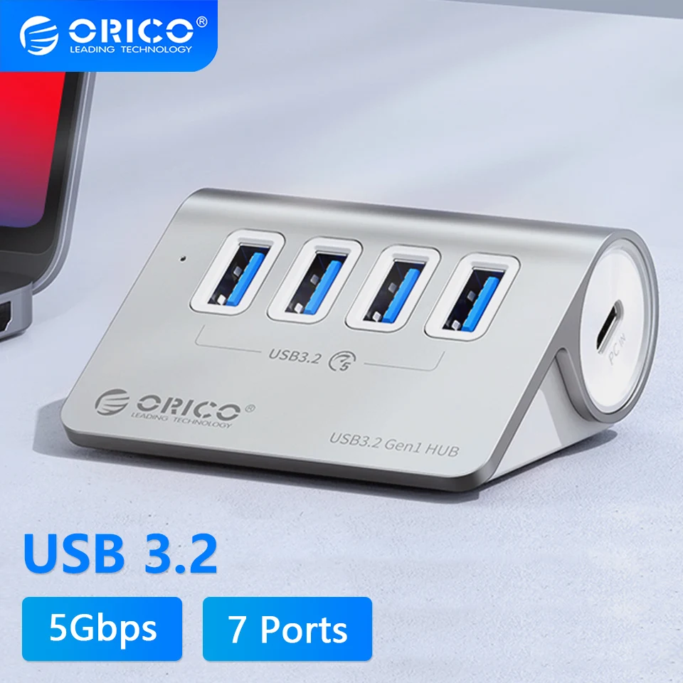 USB Hub, 4 Port, USB 3.2 Gen 1, EU/AU/UK Plug