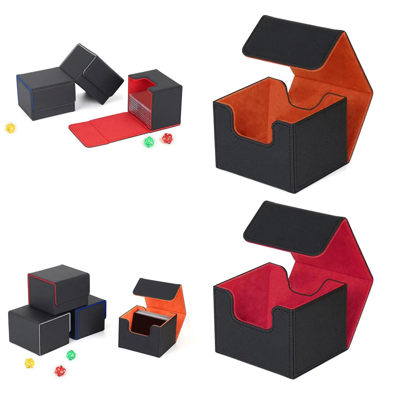 

2Pieces Trading Card Deck Storage Box Collectible Cards Container Organizer