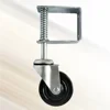 4 Inch Heavy Duty Rubber Mute Spring Loaded Gate Door Wheel Caster Spring Wheel Home Gate Door Roller Slider (Silver) 4
