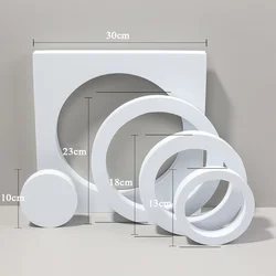 Geometric Cube Kits - Artful Photo Props for Beauty and Lifestyle Products (White round 5 in 1)