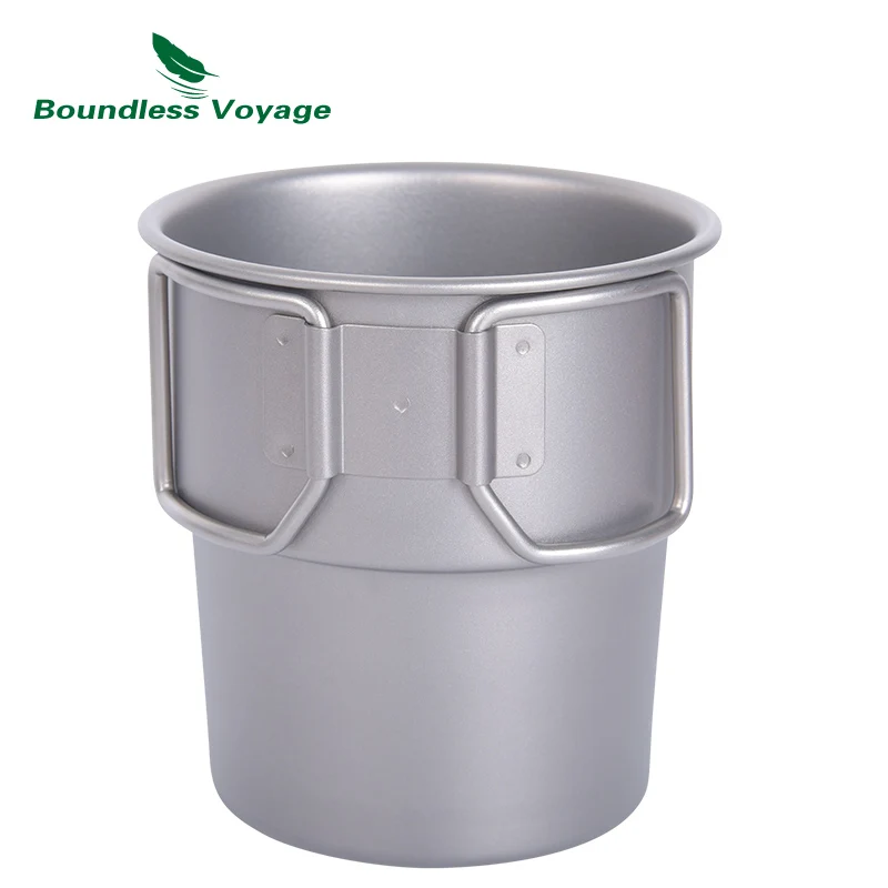 Boundless Voyage Ti3044D Tasse à café de camping en titane 900 ml
