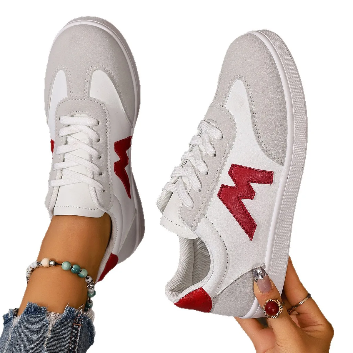 Women Designer Round Head Sneakers 2025 Deep Mouth Light Sneakers Versatile Breathable Cross Casual Sneakers Zapatos De Mujer