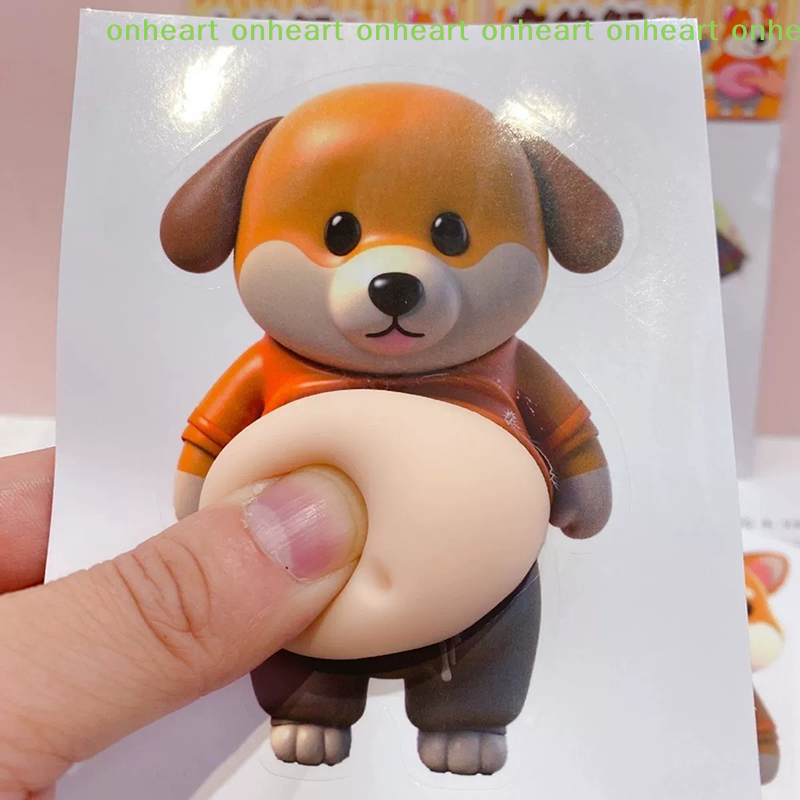 [C]2pcs 3D Cute Puppy Sticker Squeezeable Shiba Inu Phone Case Decoration Children's Birthday Party Favor Festival Supplies