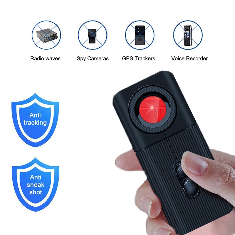 Rilevatore Portatile T3 Anti Spy Camera Hidden Cam Infrarossi Rf Signal Finder Eaving Mini Dispositivo Di Sicurezza Scanner Radio Gps