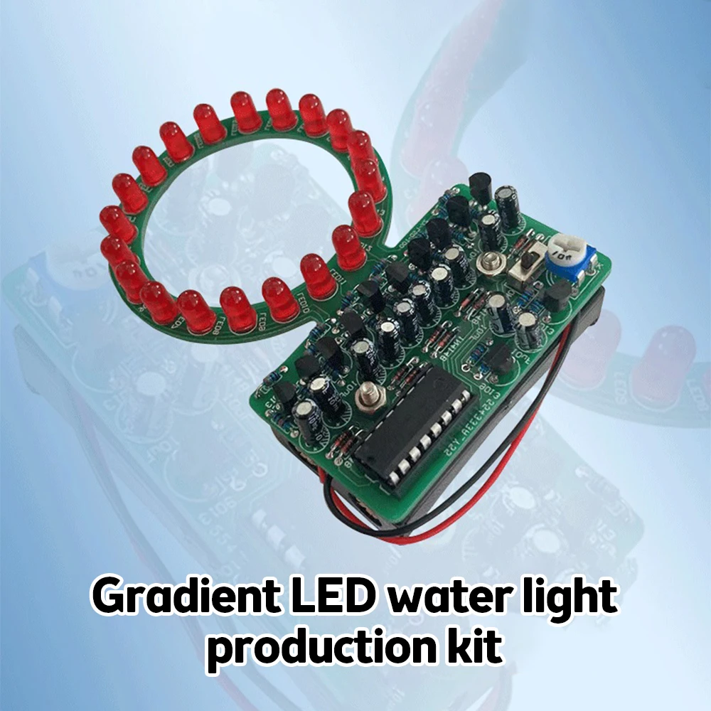 LED Flashing Lights Soldering Practice Board D4017 Water Flowing Led DIY Kit for SMD SMT Welding Practice
