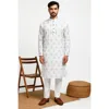 Men Islamic Arabian Patchwork Striped Embroidery Eid Muslim Long Robe Jubba Casual Loose Abayas 2026 National style