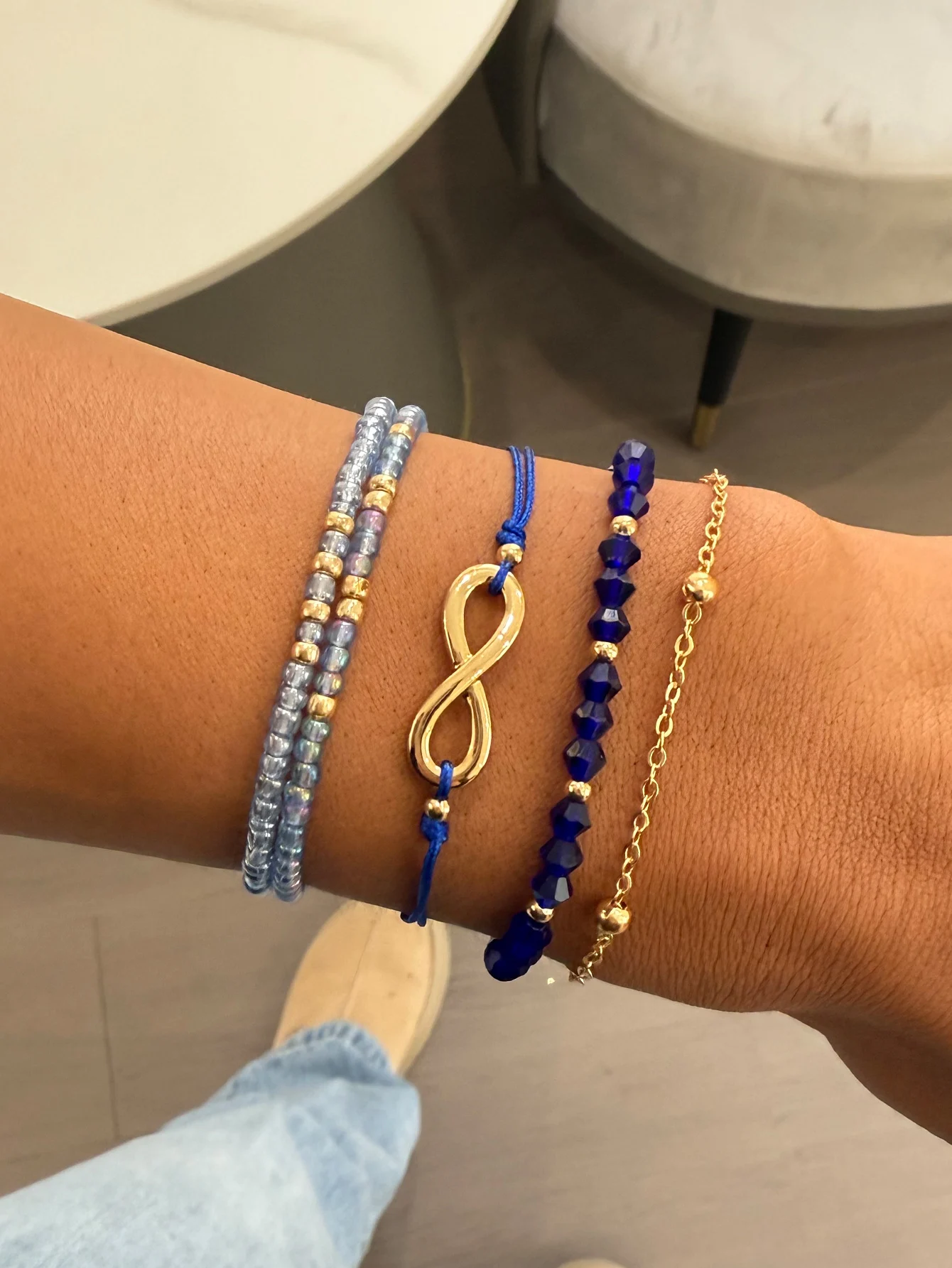 Fashion Bohemian Womens Artificial Crystal Bracelet Vacation Party