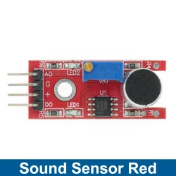 Advanced Sound Control Sensor with Microphone Amplifier - YANXD (Sound Sensor Red)