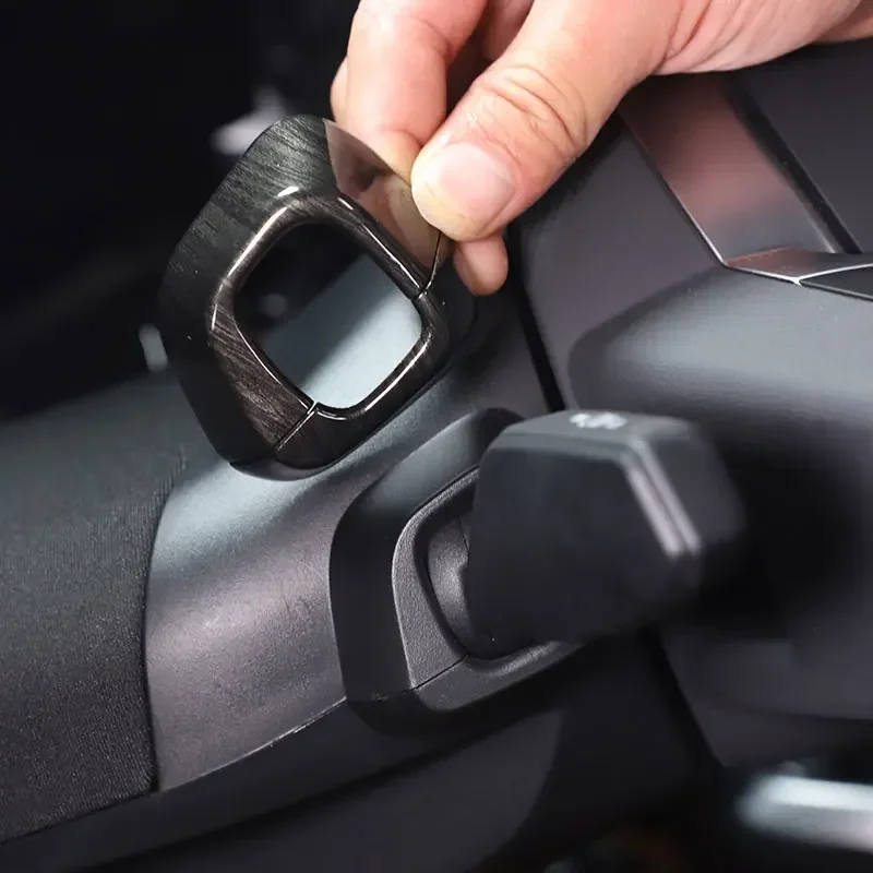 

For BMW X1 iX1 U11 2023-2024 ABS Carbon Fiber Car Steering Wheel Turn Signal Wiper Lever Cover Trim Sticker Car Accessories