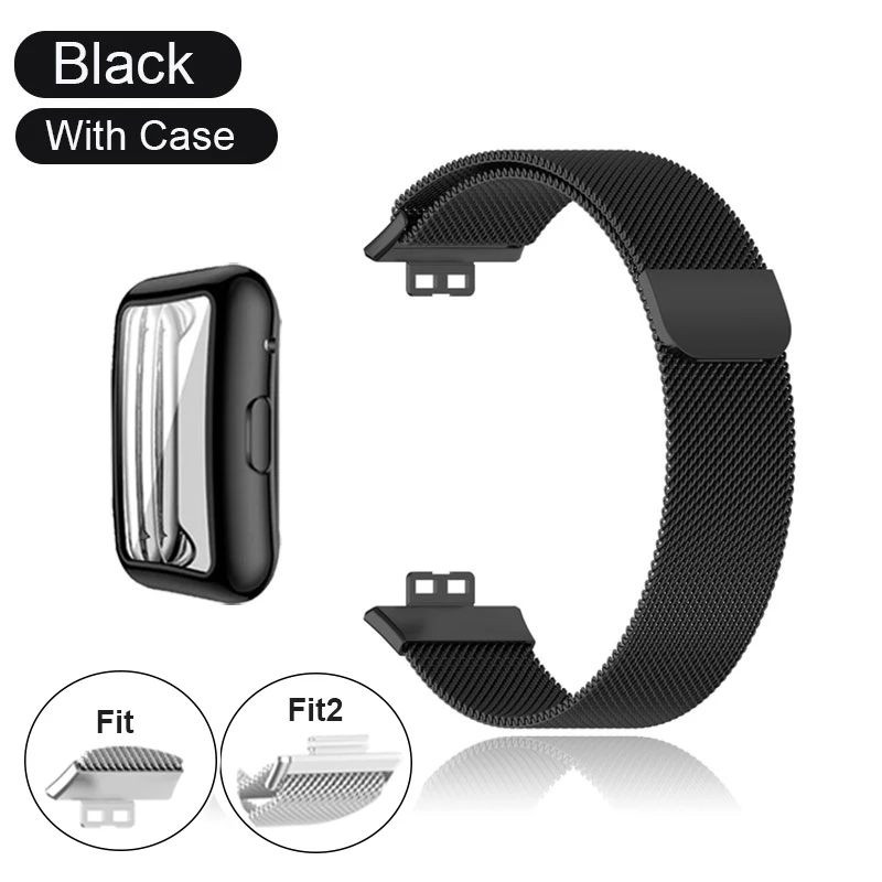 Milanese Loop Metal Band with Integrated Case and TPU Screen Protector