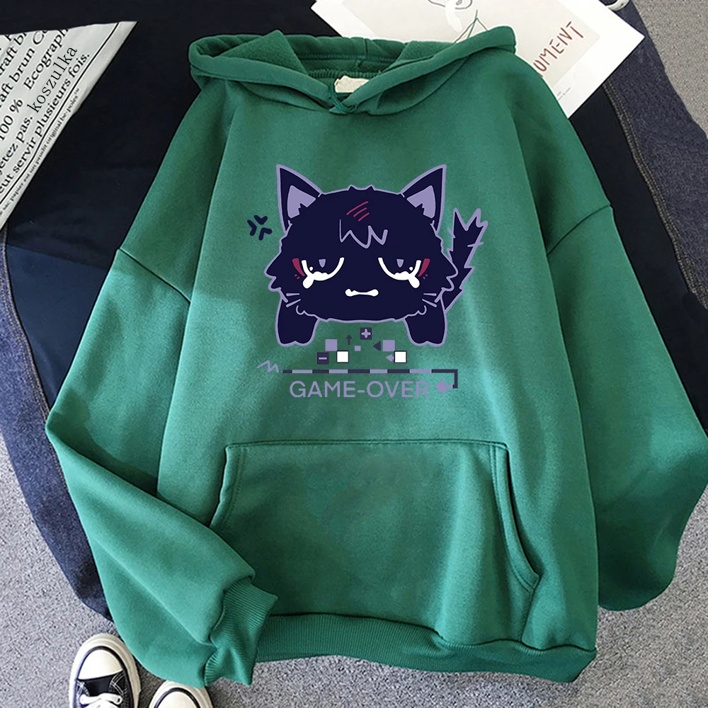 Genshin Impact Scaramouche Cat Hoodie – Kawaii Unisex Pullover