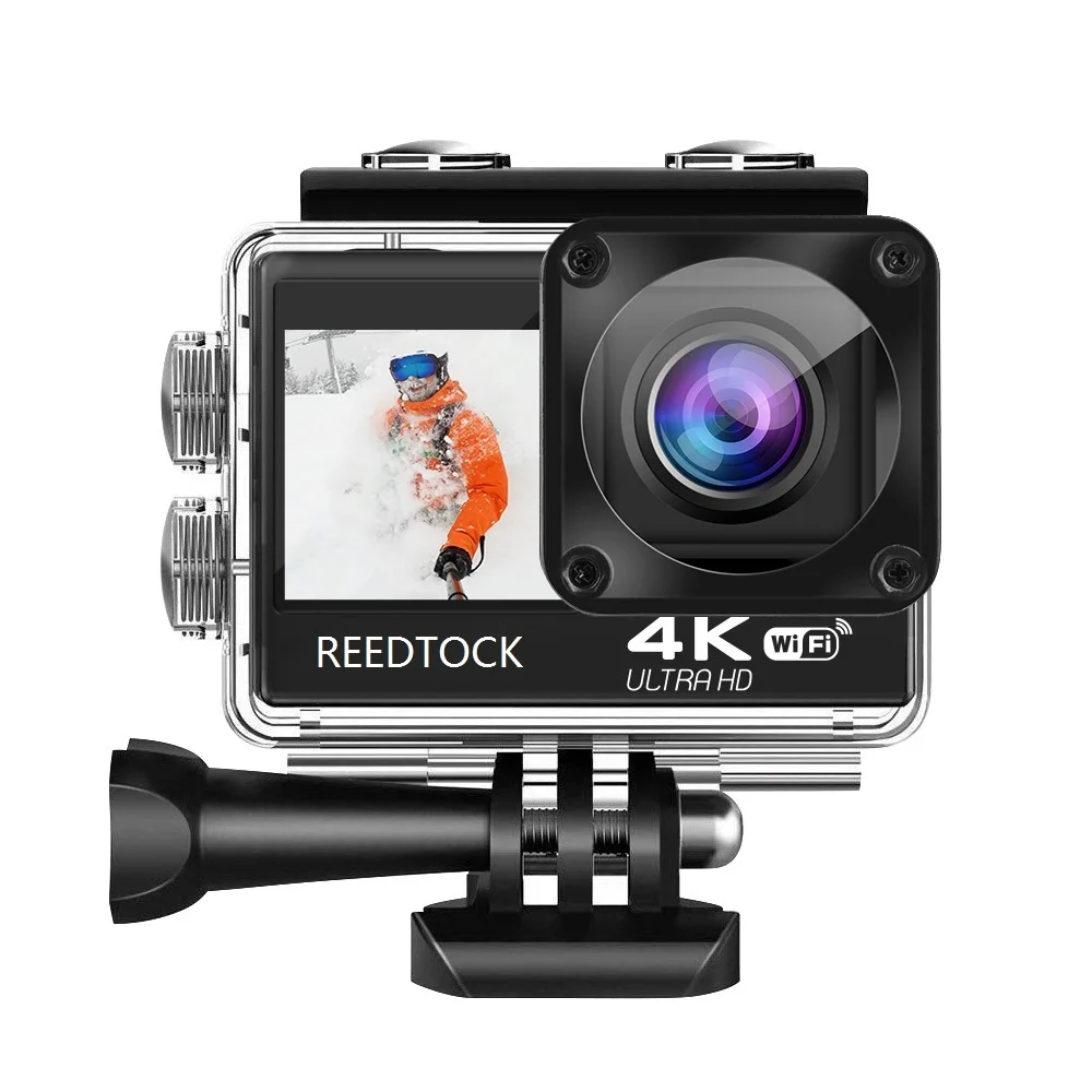 신상 헬멧 액션 카메라, 2.0 터치 LCD, 4X EIS 듀얼 스크린, 와이파이 방수 리모컨 웹캠, 스포츠 비디오, 4K 60FPS 20MP