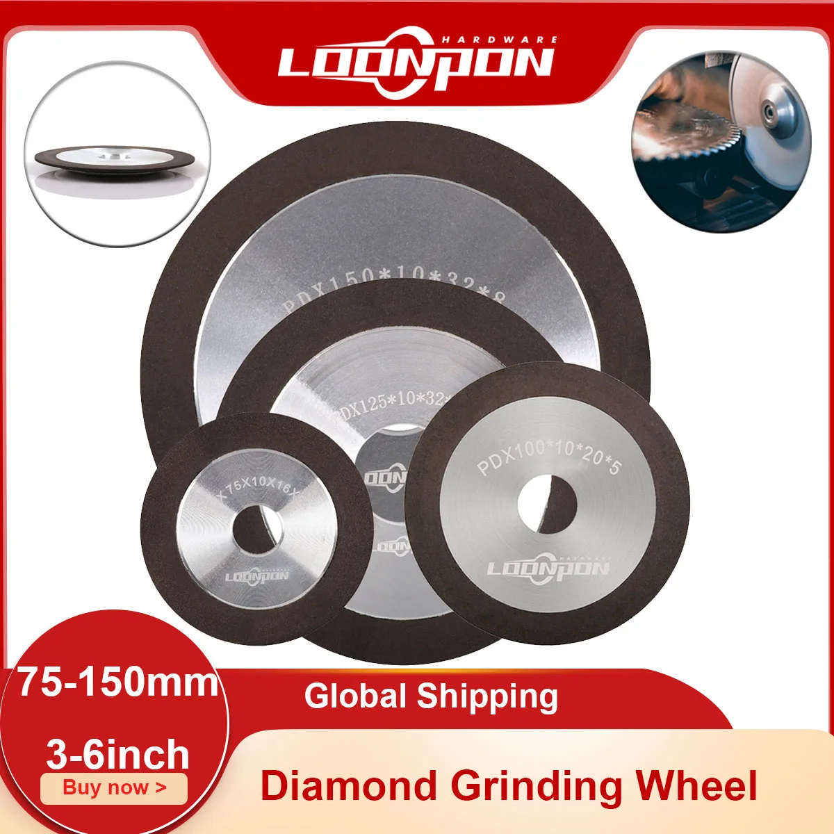 75/100/125/150mm Diamond Black Sand Grinding Wheel Sharpen Grinding
