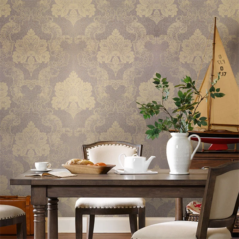 

Обои из нетканого материала в Европейском стиле, роскошные Дамасские обои для гостиной, спальни, столовой, фона под телевизор, нетканые самоклеящиеся