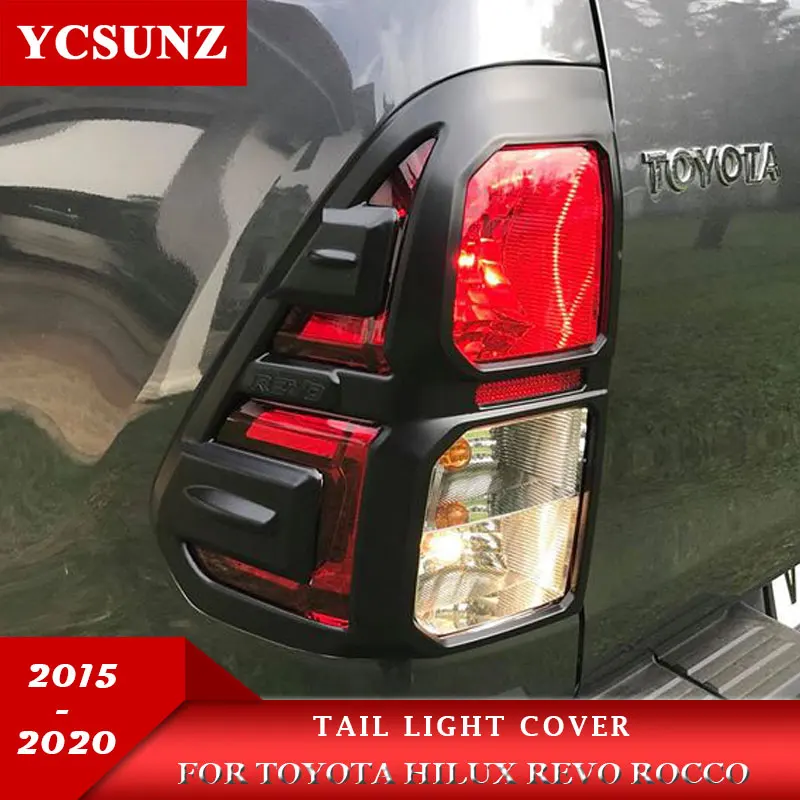 Car Styling Accessories Tail Lights Cover For Toyota Hilux Revo Rocco 2016 2017 2018 2019 2020 Pick up Truck Hilux 2021 2022 4x2