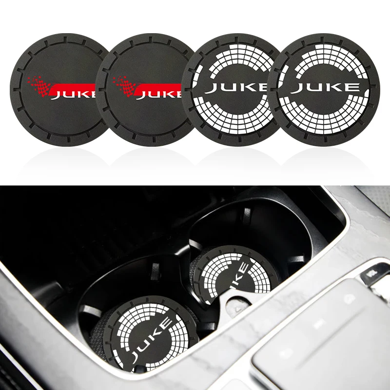 

1PCS Car Water Coaster Non-slip Pad For Nissan Juke Qashqai X-Trail Leaf Ariya Model Badge Styling Cup Holder Mat Accessories