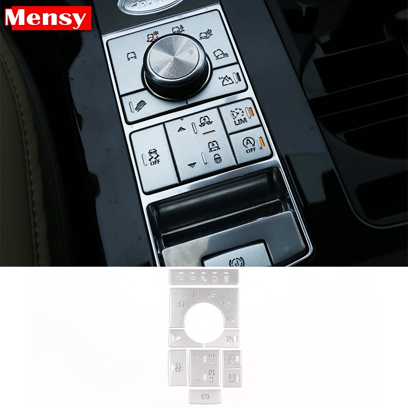 

Для Land Rover Discovery 5 LR5 L462 2017-2020, алюминиевый сплав, центральный режим управления, стикер, кнопка, автомобильные аксессуары