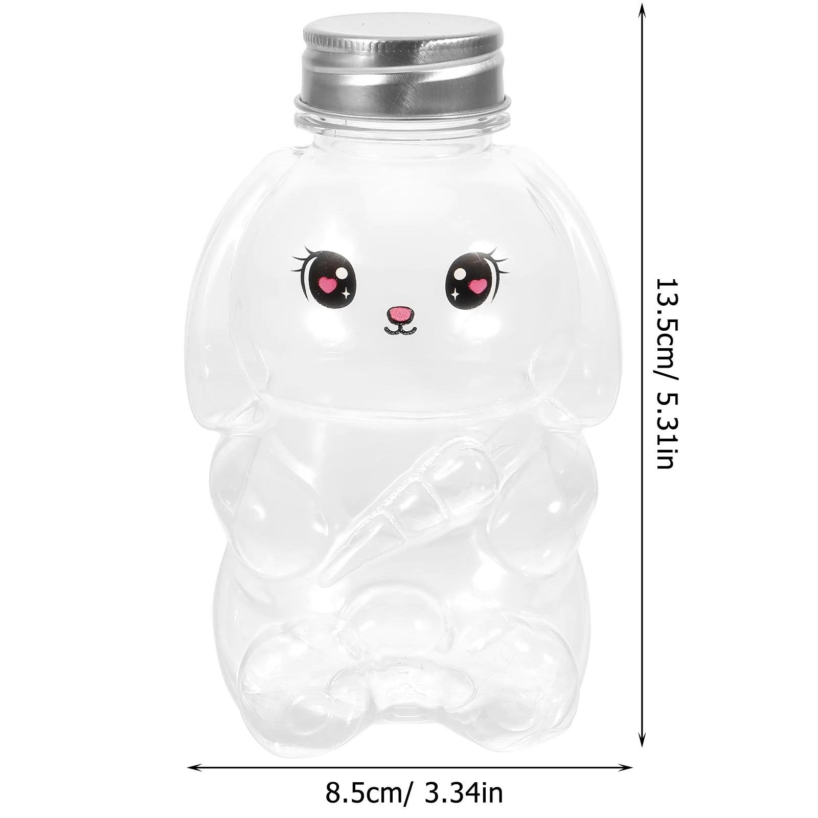 5 Pcs Rabbit Transparent Special-shaped Bottle Milk Water Bottles The Pet Juice Containers for Party 3