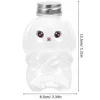 5 Pcs Rabbit Transparent Special-shaped Bottle Milk Water Bottles The Pet Juice Containers for Party 3